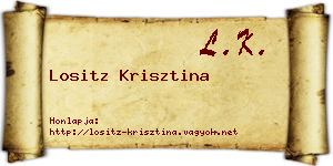 Lositz Krisztina névjegykártya